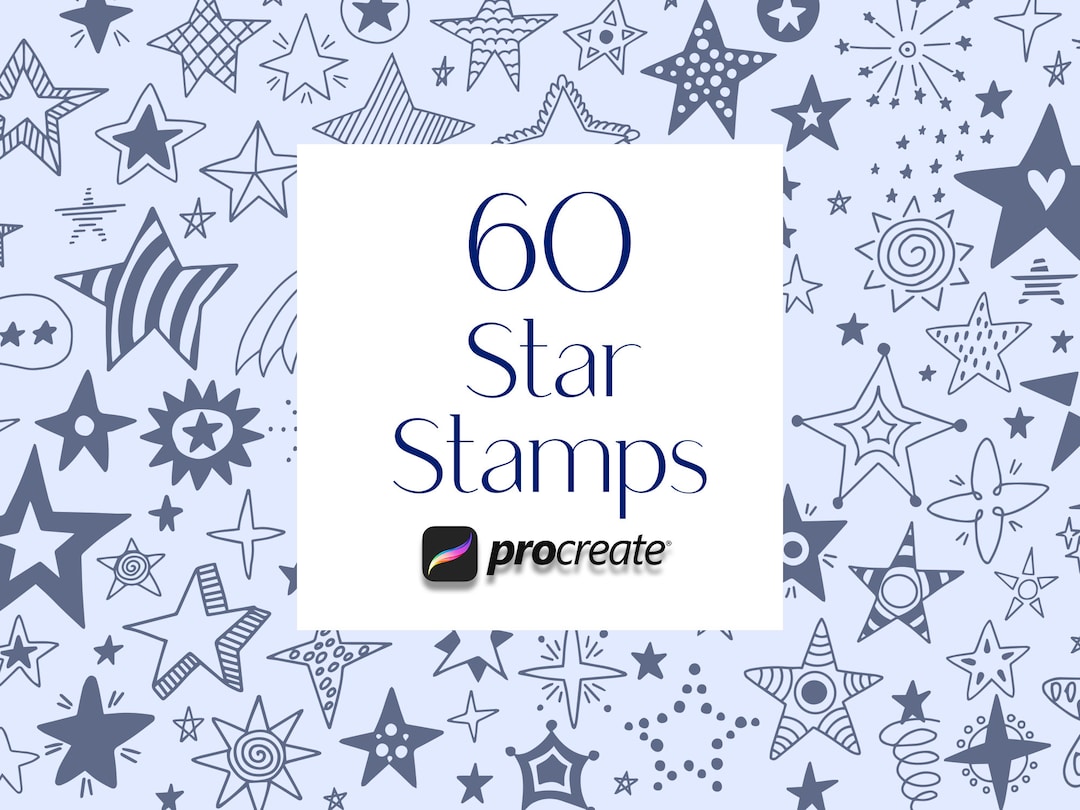 Procreate Star Stamps: 60 Sparkle & Doodle Brushes (commercial Use) - Etsy