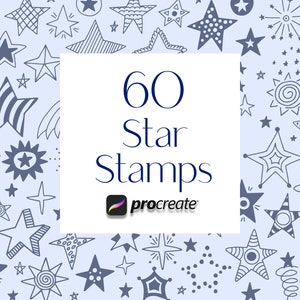 Procreate Star Stamps, Star Procreate Brushes, Star Doodles Brushset, Procreate Sparkle, Sparkles and Stars, Glitter Brush, Doodle brushset