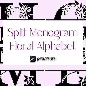 Procreate Font, Procreate Lettering, Procreate Alphabet Stamps, Procreate Floral, Wedding Stamps, Procreate Wedding, Family Font
