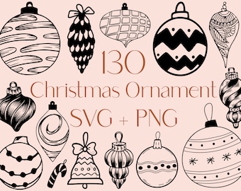 Christmas Ornament SVG Bundle: 130 Cut Files (Commercial Use)