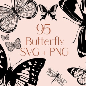 Butterfly Svg Bundle | Insect Svg Bundle | Butterfly Clipart | Dragonfly Svg | Ladybird Svg | Bee Svg | Commercial Use Included