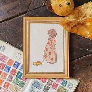 Cross Stitch, Kate Greenaway, Cross Stitch Pattern, Victorian design, arts and crafts style, Nursery, Beth