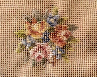 Miniature Rose Posy, Tapestry Kit, Needlepoint, Beverly Trammed Tapestry