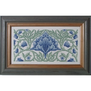 Cross Stitch, floral, William Morris, Cross Stitch Pattern, Victorian design, arts and crafts style, Selborne