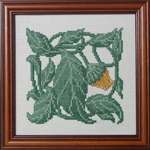 Cross Stitch, floral, William De Morgan, Cross Stitch Pattern, Victorian design, arts and crafts style, Morpeth