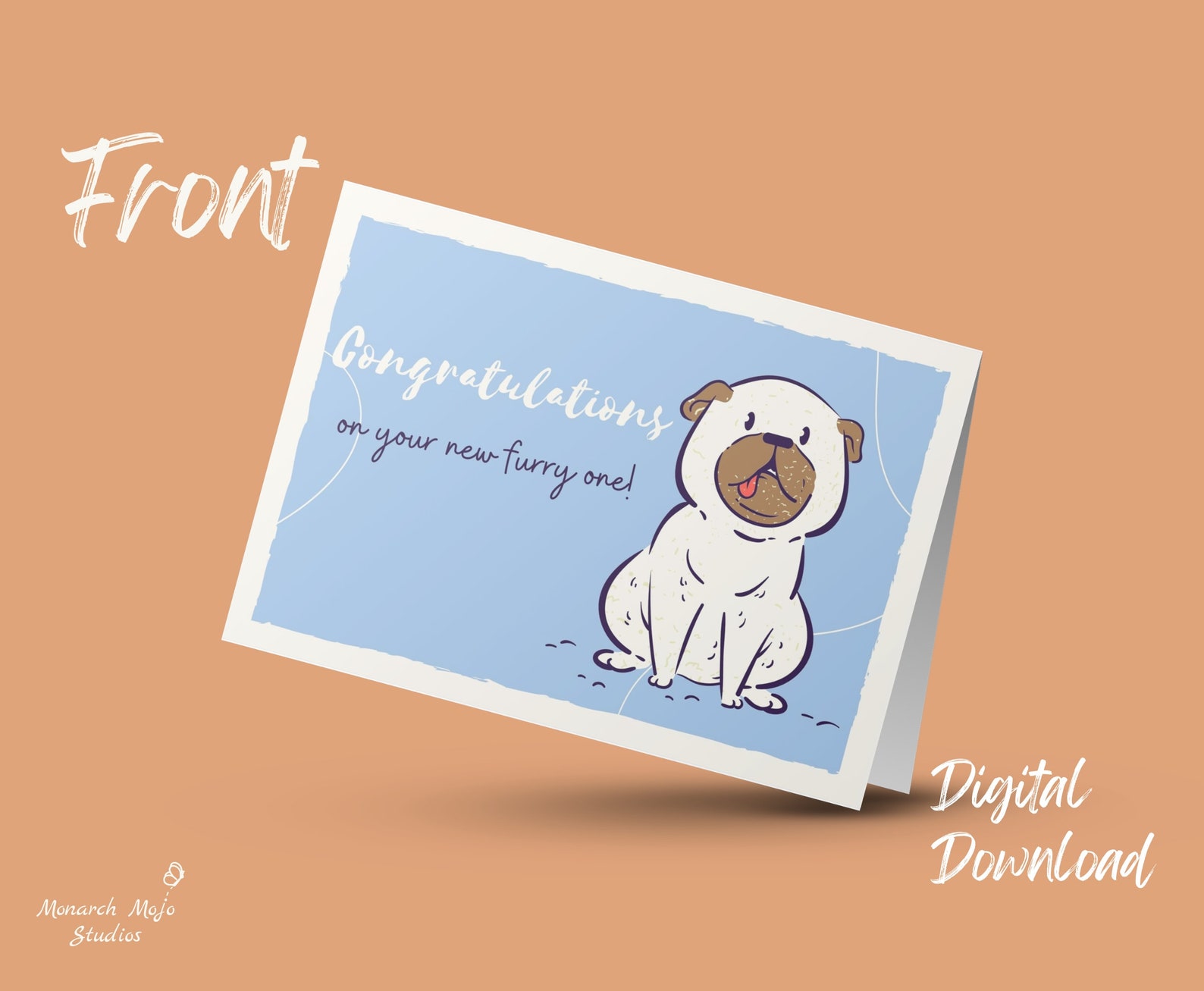 Printable Cute New Dog Card 5x7 Card Digital Download - Etsy