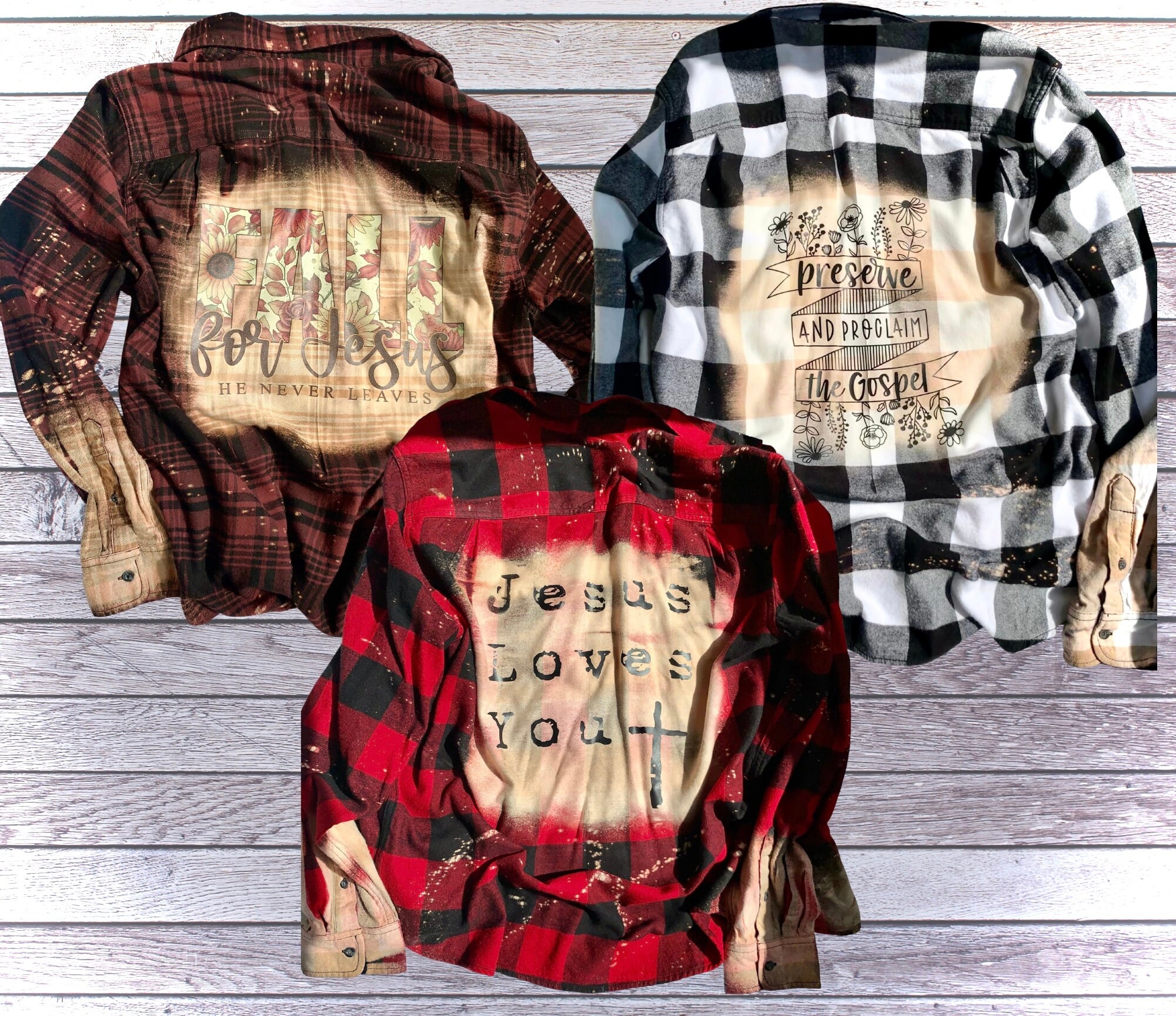 Christian Flannels Bleached Flannels Jesus Flannels Etsy