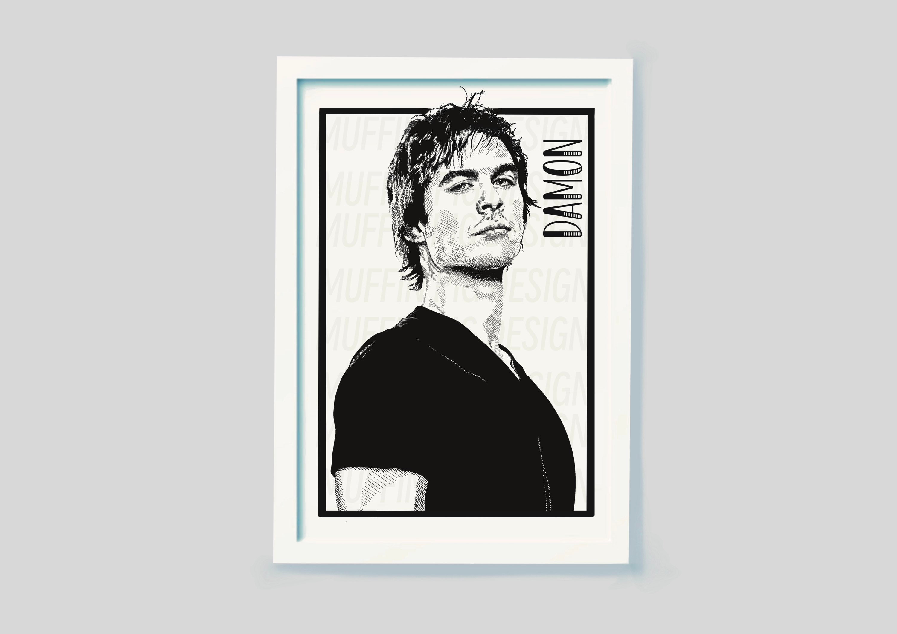 Damon Salvatore Print | Ian Somerhalder | A4 | Vampire