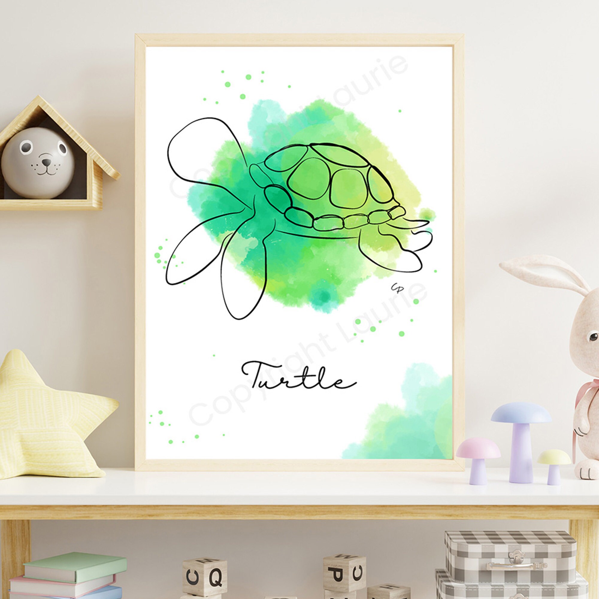 Affiche Tortue - Personnalisable