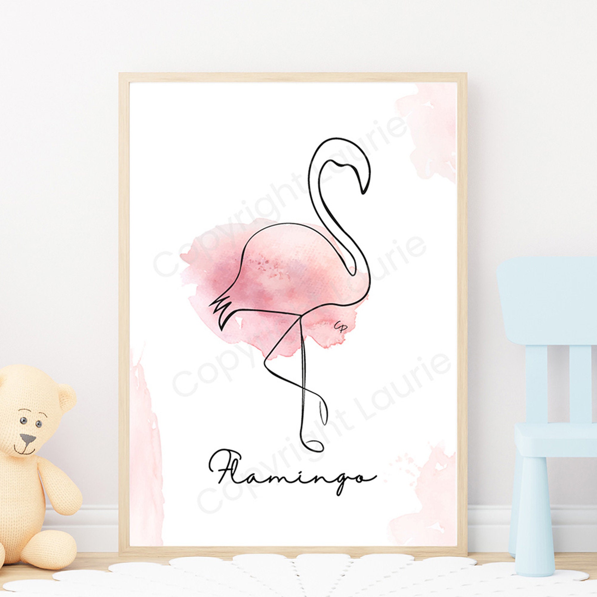 Affiche Flamant Rose - Personnalisable