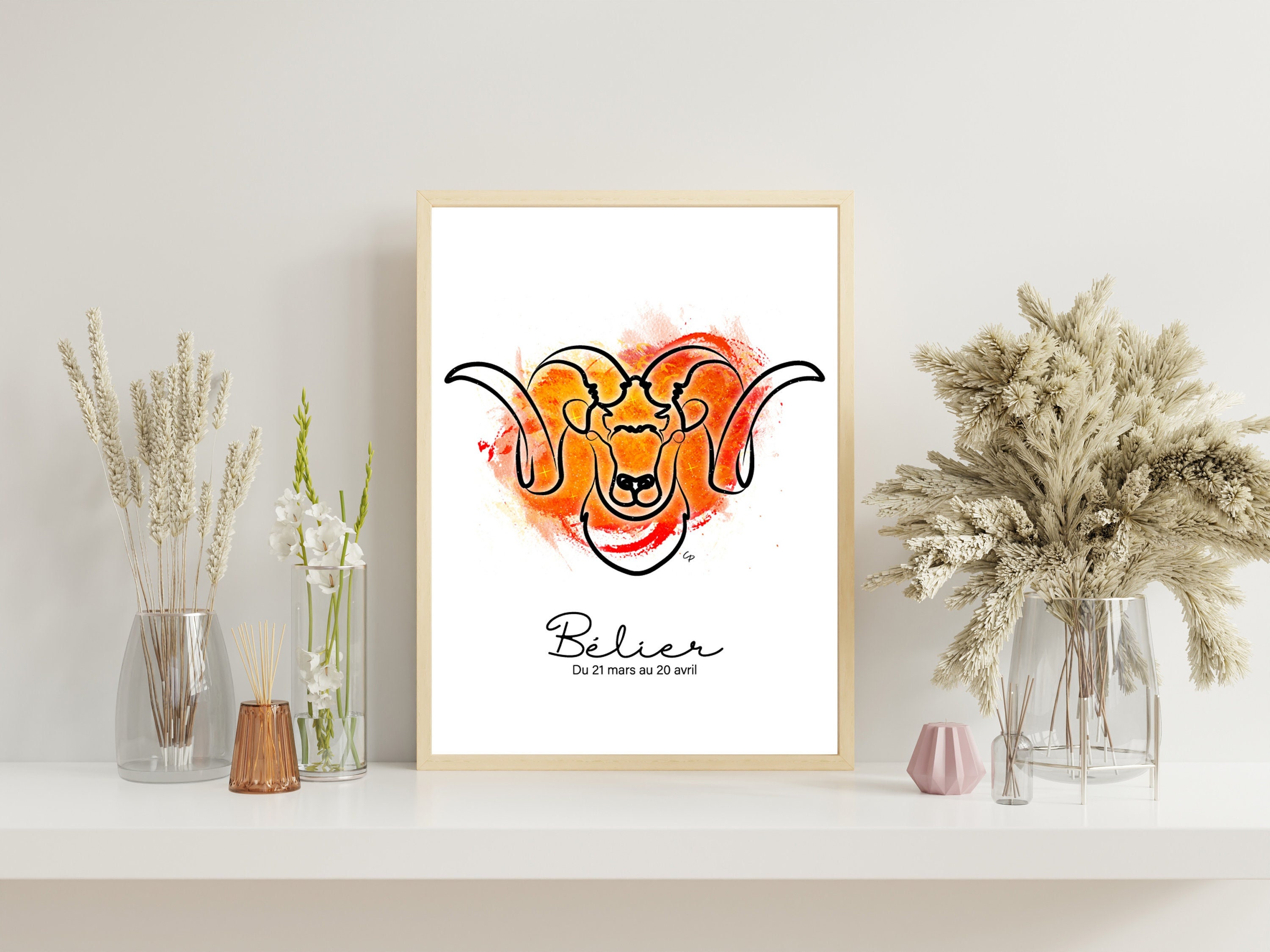 Affiche Signes Astrologiques - Illustration Du Zodiaque