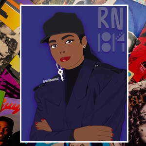 Janet Jackson - New Jack Swing - Rhythm Nation 1814 Print - 11 x 14 - Wall Art Decor