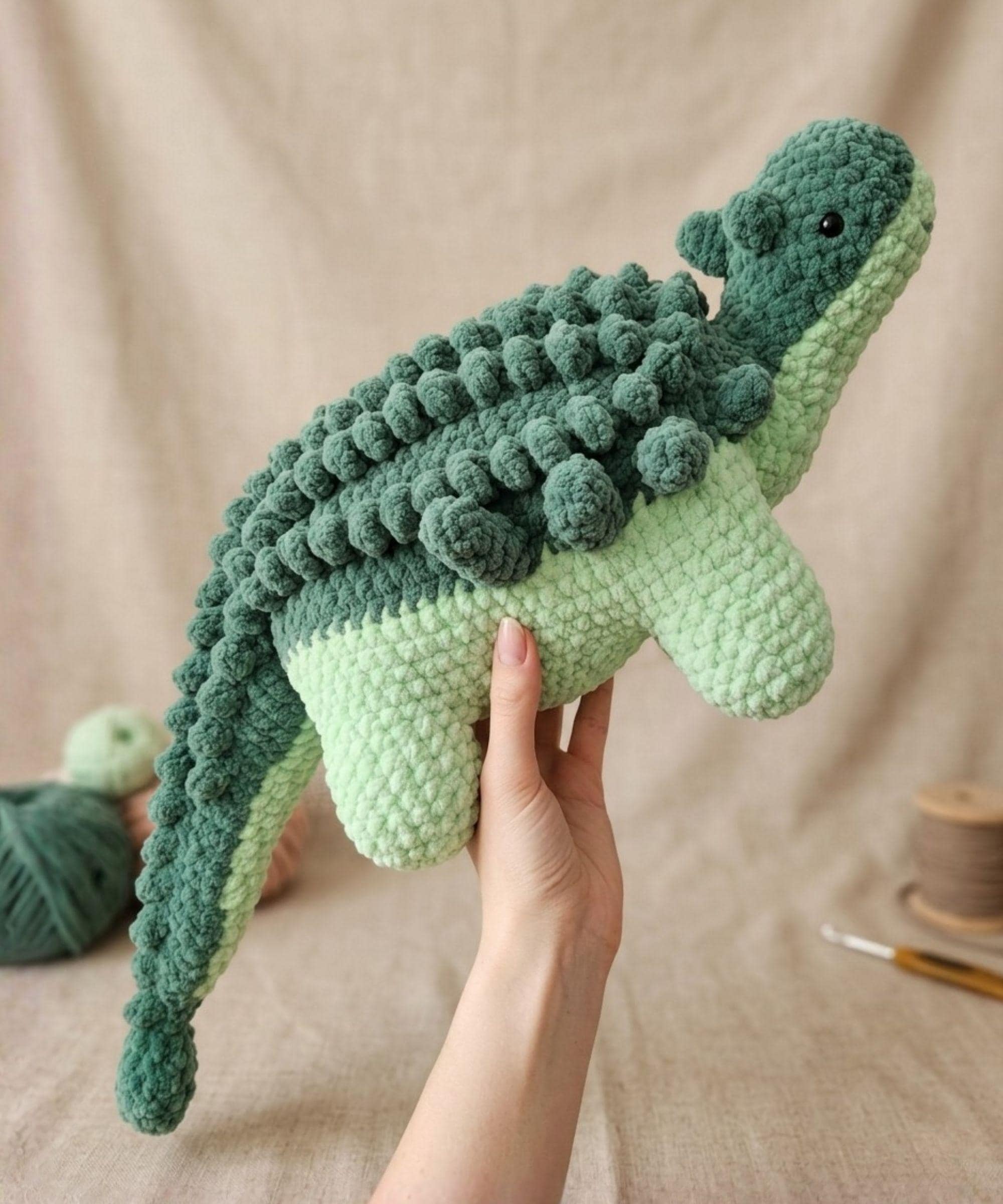 30 Dinosaur Crochet Patterns for Roaring Cute Amigurumi Projects 11 Giant Ankylosaurus Crochet Pattern