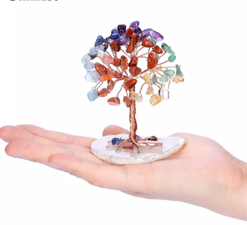 Mini Copper Wired Crystals Money Tree Home Feng Shui Crystal Etsy