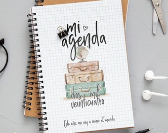 Agenda perpetua 2024 - Tijdschrift - Organizador - Cuaderno. Año 2024 - Imprimible - PDF - A5 - DIGITAAL + Kalender 12 maanden inclusief