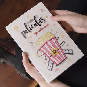 Películas-películas | Películas Diario | Cuaderno de cine | Organizador de películas - Español, 27 pagina's imprimibles - A5 - PDF