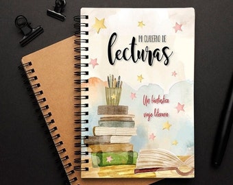 Cuaderno de lecturas | Registro de LECTURAS | Diario literario. Español, 25 páginas imprimibles -  Reading journal Printable - A5 - PDF