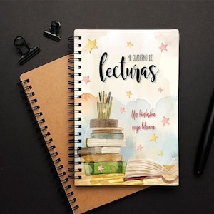 Caderno de palestras | Registro de LETURAS | Diário Literário. Español, 25 páginas imprimibles - Diário de leitura para impressão - A5 - PDF