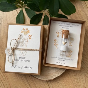 Money gift Golden wedding gift box personalizable