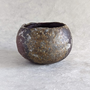 Crusty burgundy plant pot