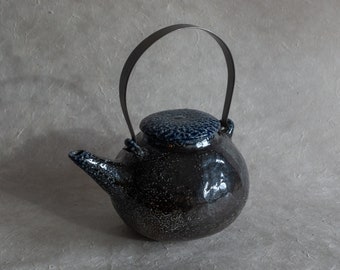 Dark cobalt teapot