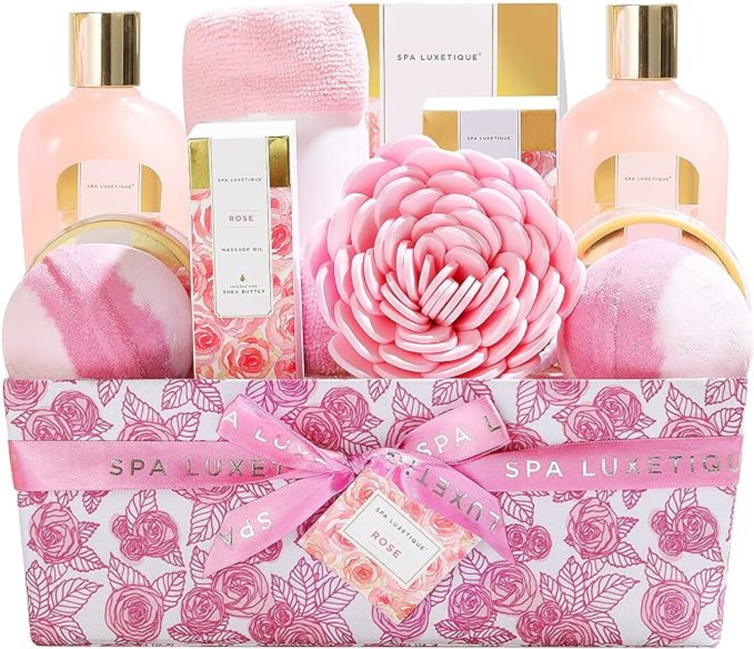 Spa Luxetique Spa Gift Set12pcs Rose Bath Gift Set Bath Sets - Etsy