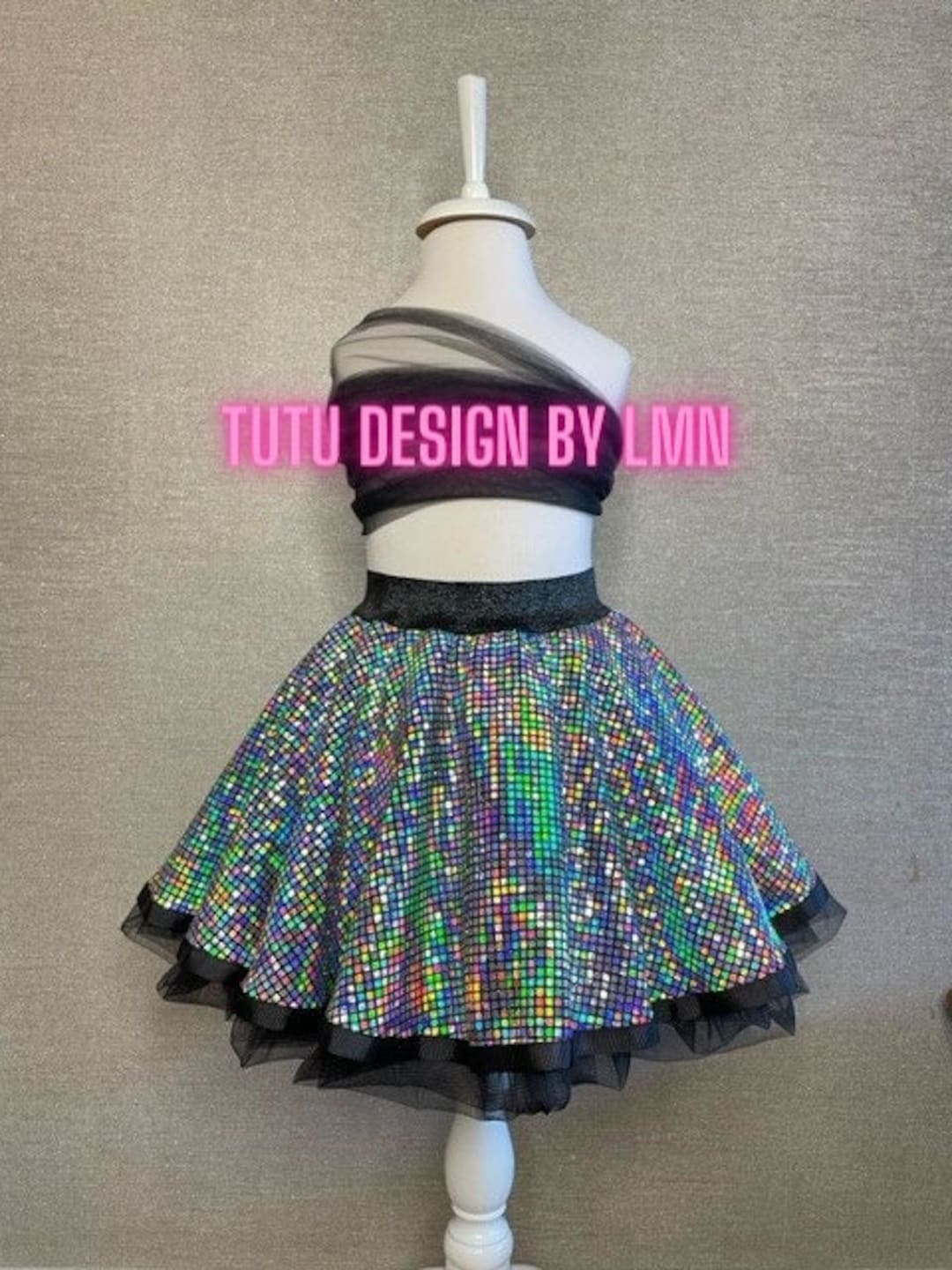 Holographic Tutu Skirt, Hologram Circle Tutu Skirt, Reflective Skirt