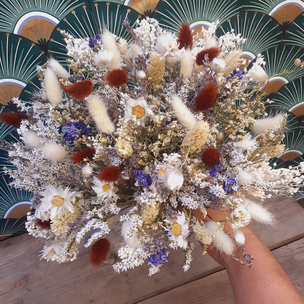 bouquet fleurs séchées Bleuette fleur sche dry flower rond lavande