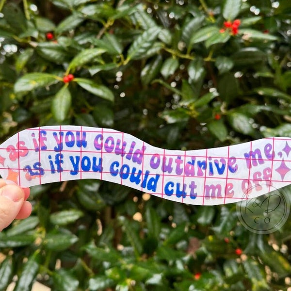 Twilight Mirror Decal | As if you could outdrive me, as if you could cut me off | Car Mirror Decal Vinyl | Car Mirror Decal | Mirror Sticker