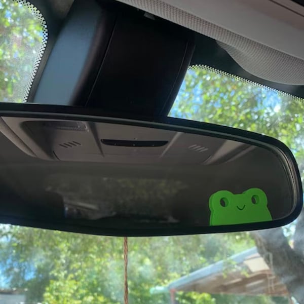 Cute frog peeker ,frog mirror decal, frog peeker decal, Rearview mirror decal, kawaii peeker, Vinyl decal, car sticker, car accessories