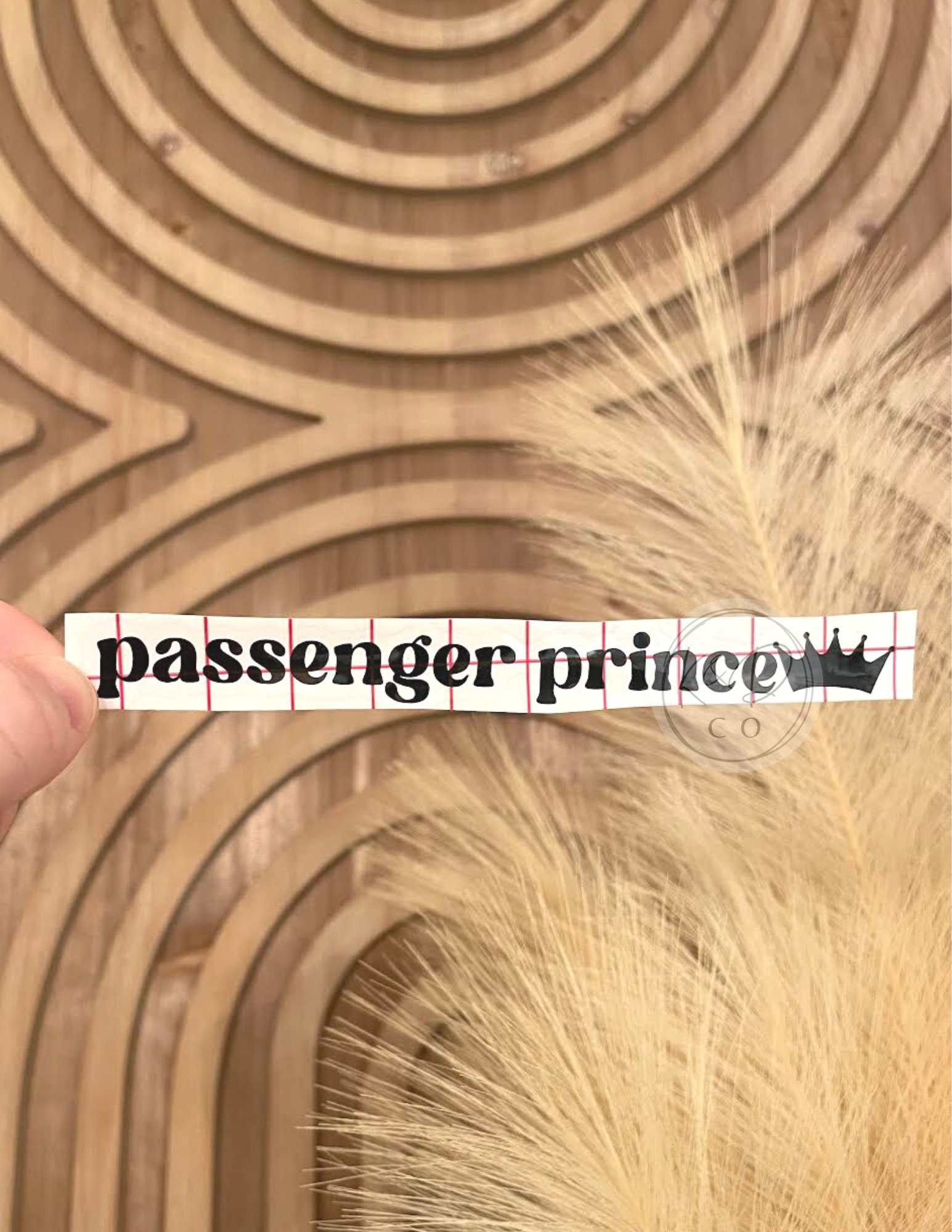 Passenger Prince Car Mirror Decal, Car Mirror Sticker, Rear View Mirror Sticker, Car Decal Sticker, Affirmation Car Decal