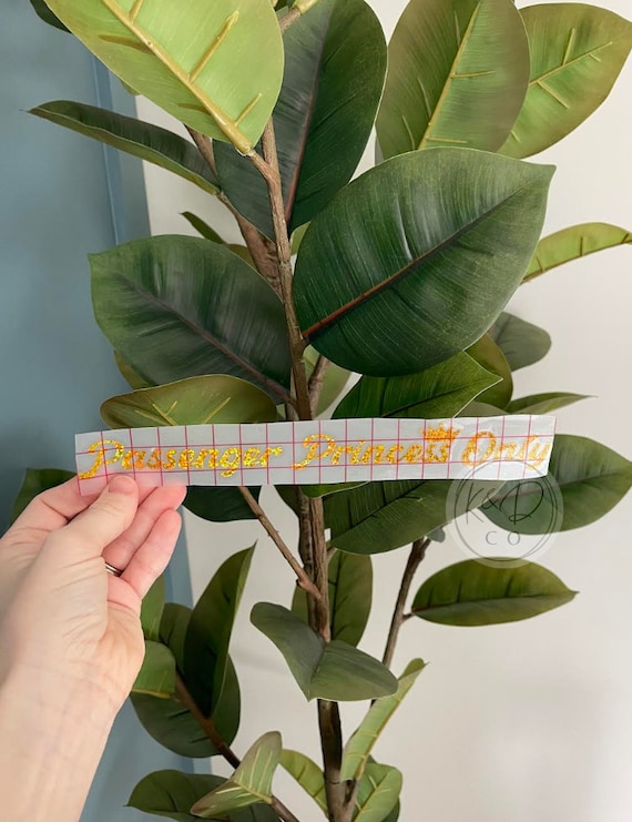 5 Adesivi Passenger Princess Per Auto - 10cm, PET Riflettente - Decorazione Divertente Per Specchietti - Foto 4