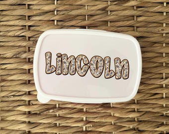 Boys Camo Custom Name Lunch Box, Personalized School Lunch Container, Lunchbox, Back to School Gift for Kids