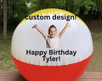 Custom photo beach ball, rainbow company toys, Beach toys, pool beach party, beach bach bash party favors, pool party favors, summer party