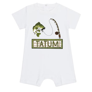 fishing fish boys romper preppy personalized kids, unisex tractor baby toddler spring summer clothing