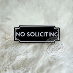 No Soliciting Sign Sticker Small No Soliciting Sticker No Soliciting Decal Waterproof Outdoor Vinyl Sticker For Ring Doorbell