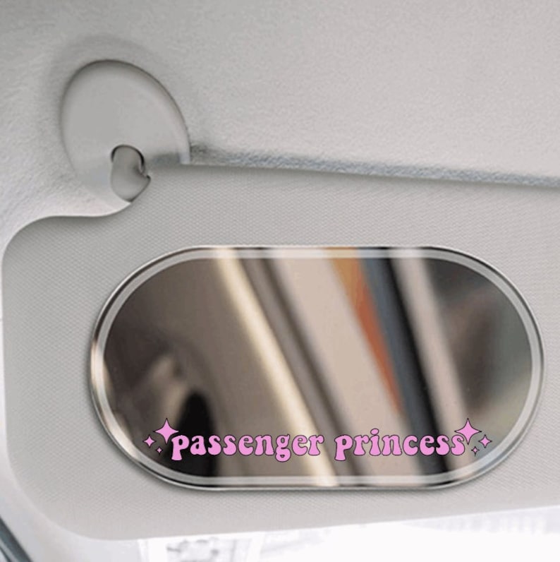 Passenger Princess Car Mirror Decal Pink Car Mirror Sticker Etsy