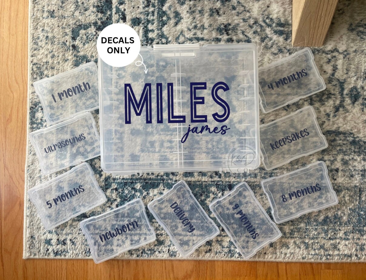 Decals ONLY for Photo Keeper Storage Box, Pregnancy and Baby Keepsakes ...