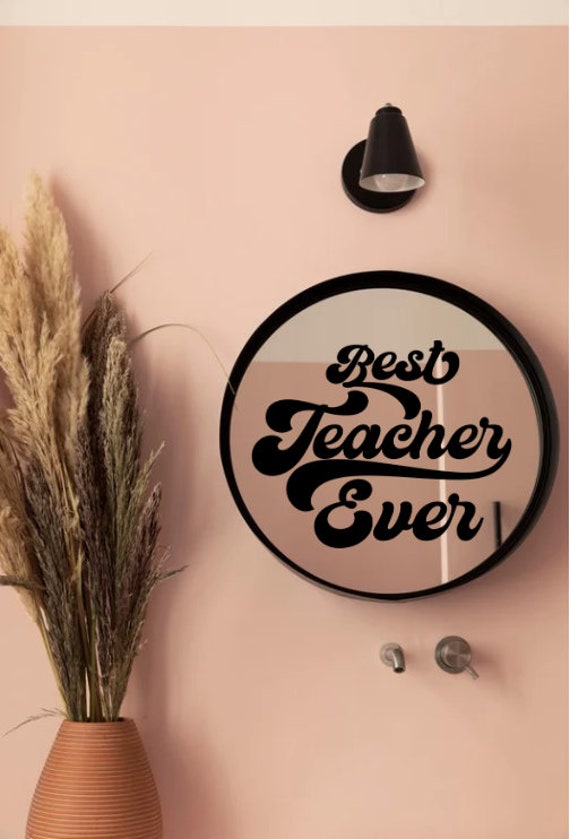 Best Teacher Ever Decal Teacher Vinyl Sticker Decal Teacher Etsy