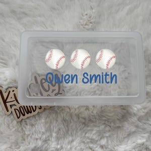 baseball custom name football sports Personalized Pencil Box Back to School preppy, Supplies Art Box Custom name Box