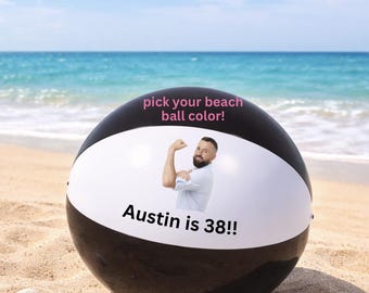 Custom photo beach ball, rainbow company toys, Beach toys, pool beach party, beach bach bash party favors, pool party favors, summer party