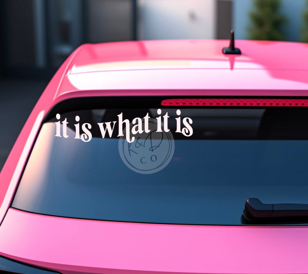 It is What It is Vinyl Decal Bumper Sticker for Car Window Etsy