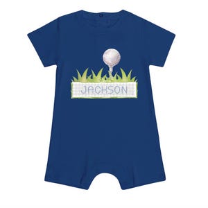 golf boys romper preppy personalized kids, unisex tractor baby toddler spring summer clothing