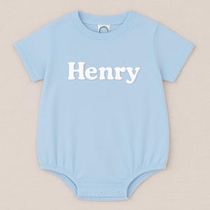 Puff Name Baby Bodysuit bubble, Custom Personalized Short Sleeve Romper, girl boy Baby Shower Gift, Newborn Outfit, Birthday Christmas Gift