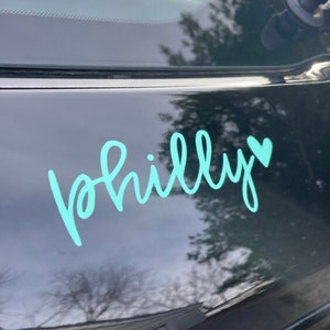 Philly Philadelphia / Philly Decal / Philadelphia Decal / Philadelphia Sticker / Car Decal / Laptop Decal / Car Sticker / Laptop Sticker