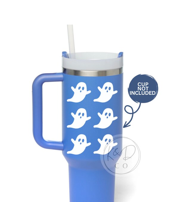 Ghost Vinyl Stanley Tumbler Cup Wrap - Halloween Decal - Fall Decal