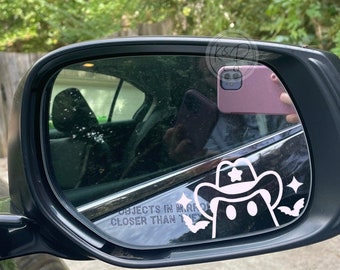 howdy ghost car mirror decal, peeker peeking ghost mirror decal Rearview mirror decal cute ghost Vinyl car sticker car accessories Halloween
