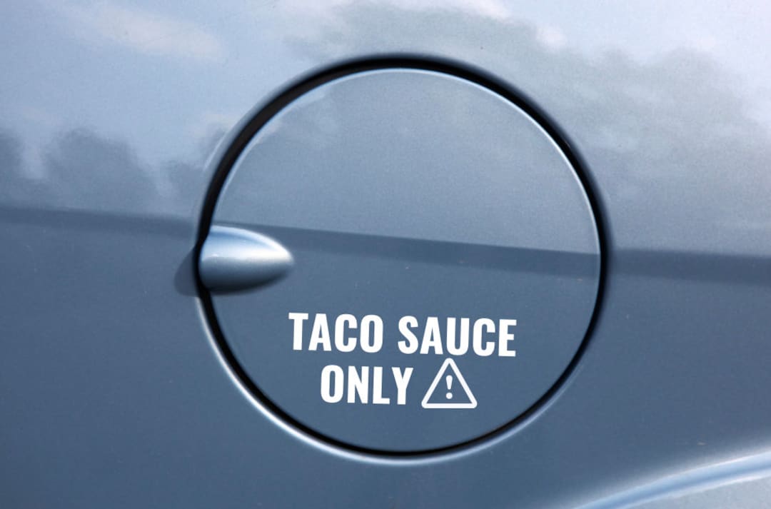 TACO SAUCE ONLY Decal Sticker Gas Cap Thank Decal Car Window Etsy