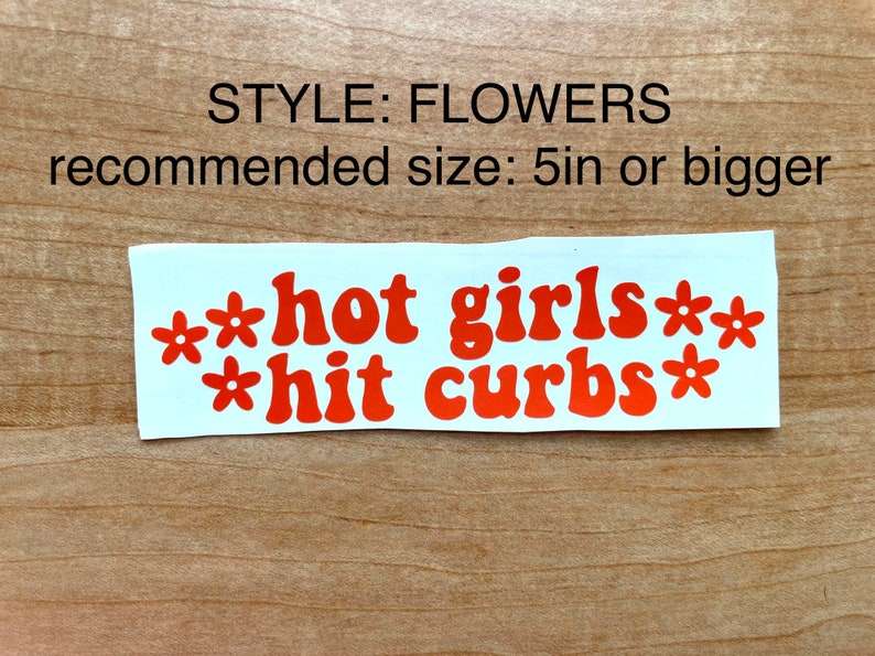 Hot Girls Hit Curbs Car Sticker - Humorous Hot Girl Sticker For