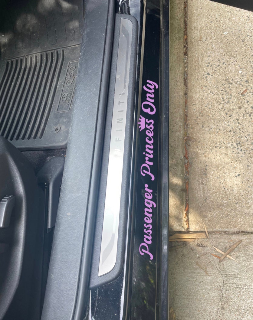 Passenger Princess Decal Sticker Vinyl Truck Window Windshield Lettering  Quote Art JDM Racing Auto Boys Girls Men Sadboyz Broken Heart Club Funny